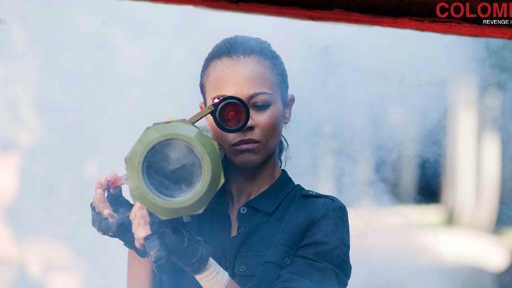 Colombiana – Zoe Saldana Holding A Rocket Launcher