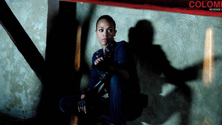 Colombiana – Zoe Saldana Sitting Pose Photoshoot