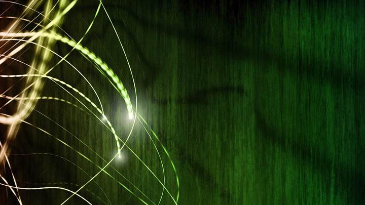 Lighted Grass On Green Background