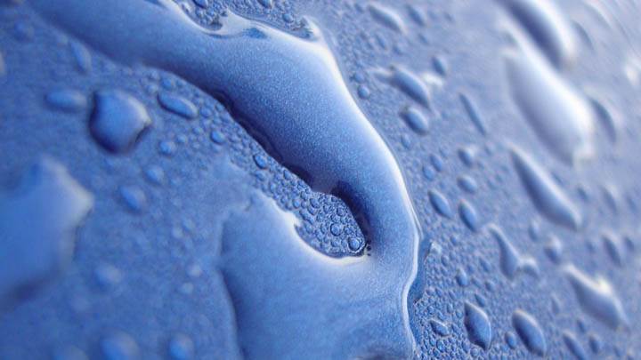 Water Drops & Blue Dots
