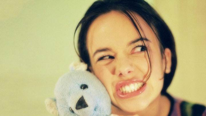 Alizee Jacotey With A Teddy