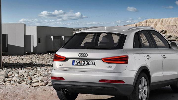 Audi Q3 White Color Back Picture