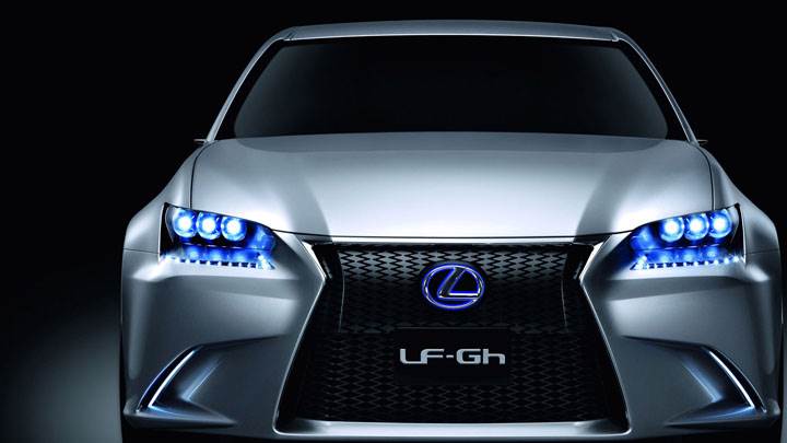 Lexus LF GH Hybrid Concept Front Side Pose In Silver Color
