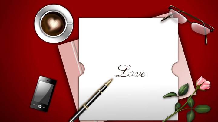 Love Greeting Card With Rose
