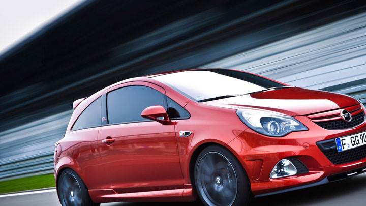 Opel Corsa OPC Nurburgring Edition Red Color Side Pose