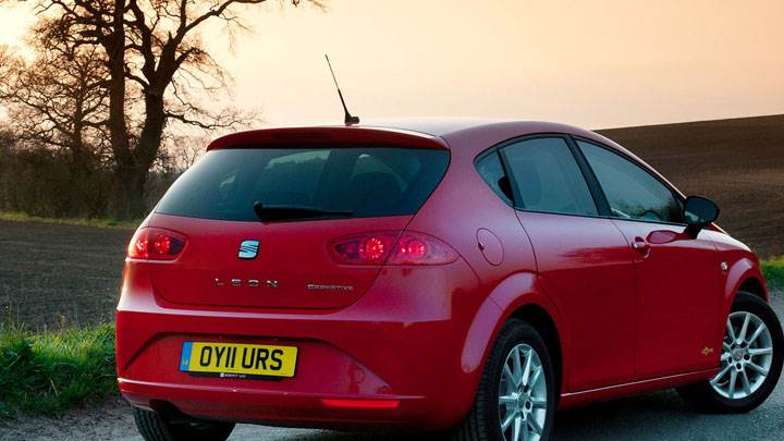 SEAT Ibiza SC SE Copa Back Pose in Red Color
