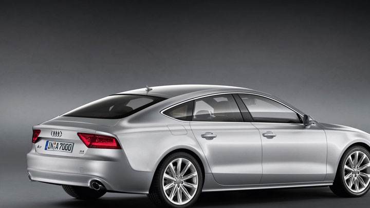 2011 Audi A7 Sportback Back Side Pose in Silver