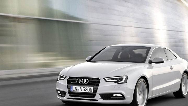 2012 Audi A5 Coupe Front Running on Highway