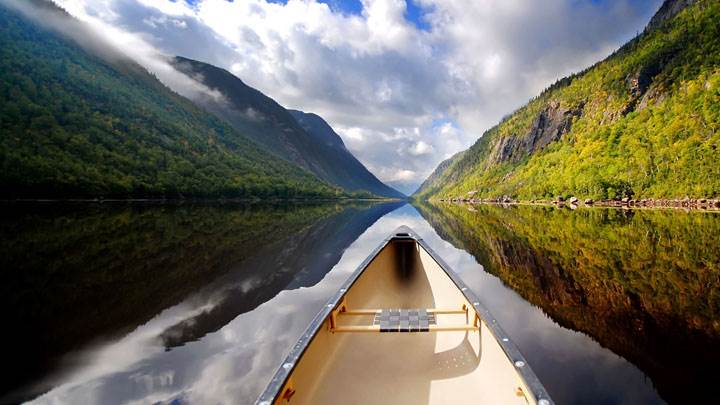 A Boat In A River