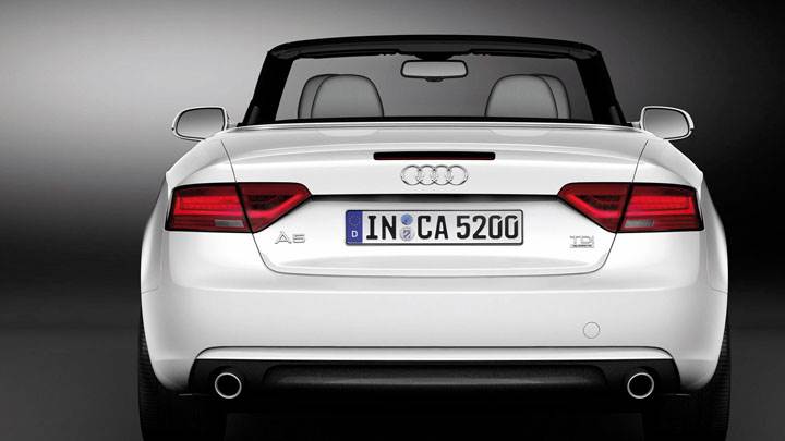 Back Pose of 2012 Audi A5 Cabriolet White