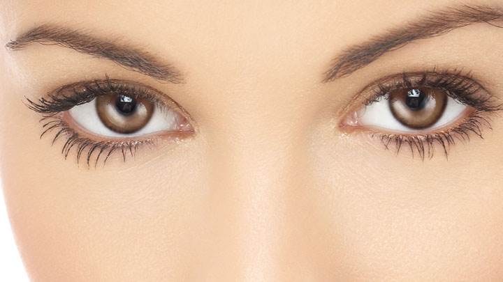 Girl Cute Brown Eyes Closeup