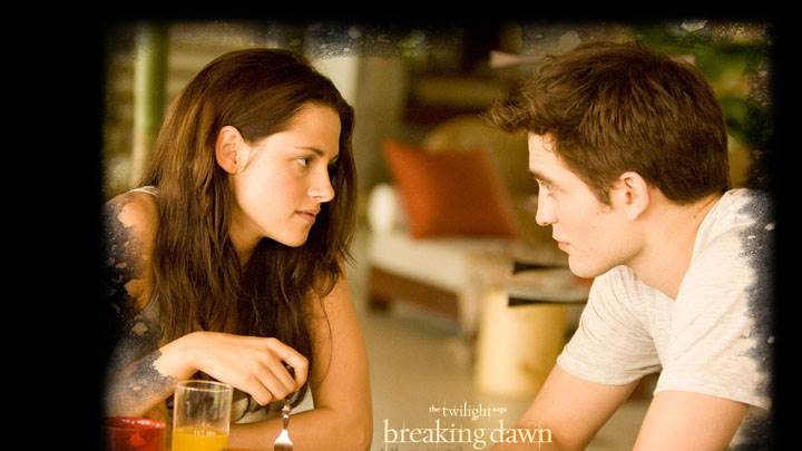 Kristen Stewart And Robert Pattinson Eating
