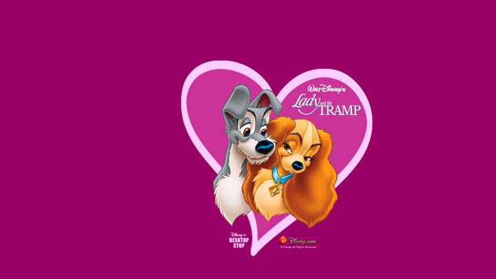 Lady And The Tramp – Pink Background