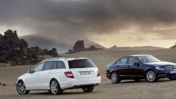 Mercedes-Benz C-Class C350 Back And C250 Front Side View