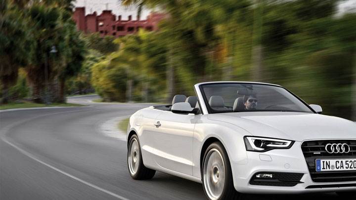 Running On Highway Audi A5 Cabriolet