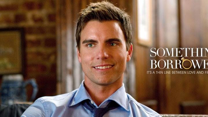 Something Borrowed – Colin Egglesfield Sitting In Blue Shirt