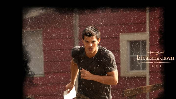 Taylor Lautner Running In Rain