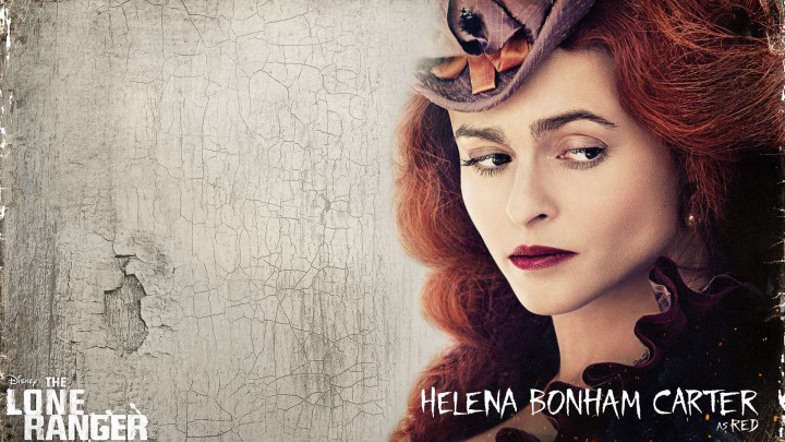 Helena Bonham Carter Face Closeup Dark Red Lips