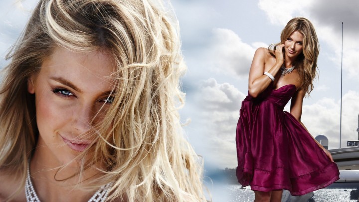 Jennifer Hawkins Looking Amazing In Purple Dress
