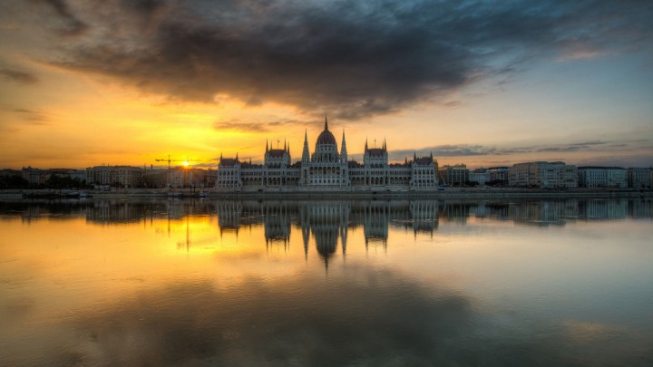 Magnificent View Of Hungarian Parliament Building