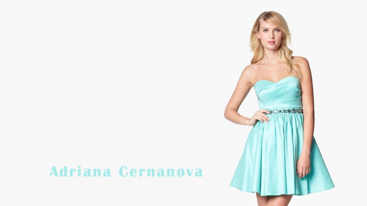 Adriana Cernanova Looking Beautiful In Short Sky Blue Dress