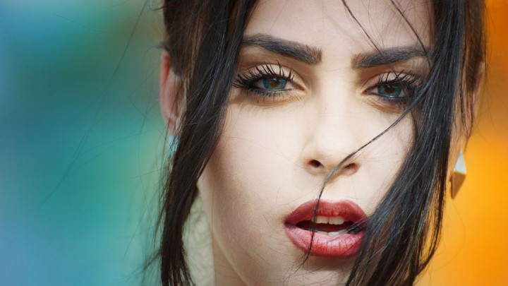 Armenia Ann Face Closeup Pink Lips Open Mouth