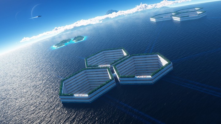 Hexagonal Tunnels In The Ocean