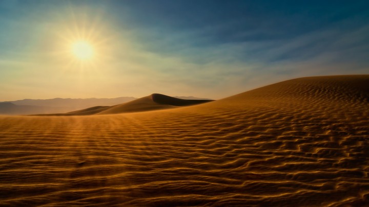 Sunset In Death Valley Desert
